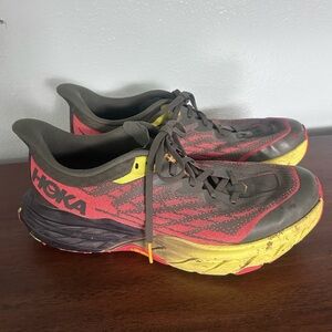 Hoka Men's Shoes in Red and Yellow